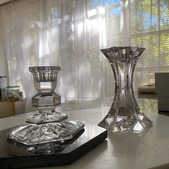 Set of 2 crystal candlestick holders! vintage real crystal - Picture 11 of 12